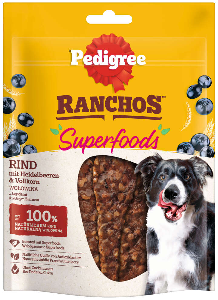 Pedigree Hundeleckerli Ranchos Superfoods Rind